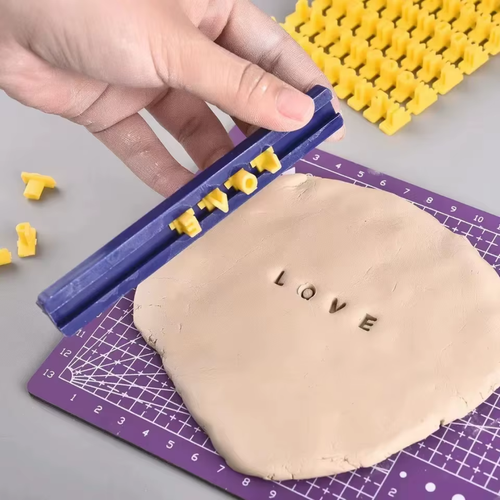 Clay Letter Stamp Set
